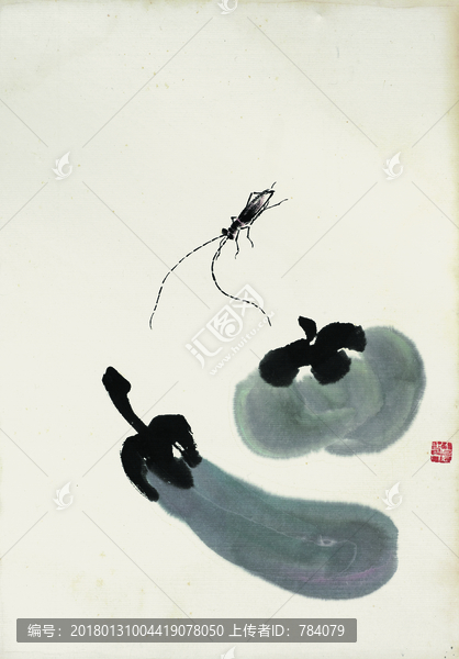 齊白石,花卉草蟲國畫