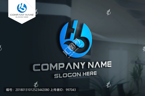 HB字母LOGO设计,标志设计