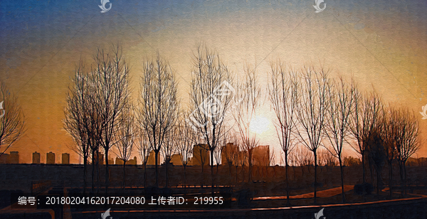 油畫,晨光