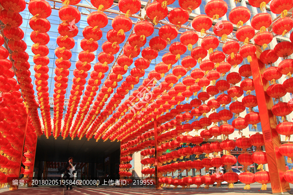 春节,灯笼长廊