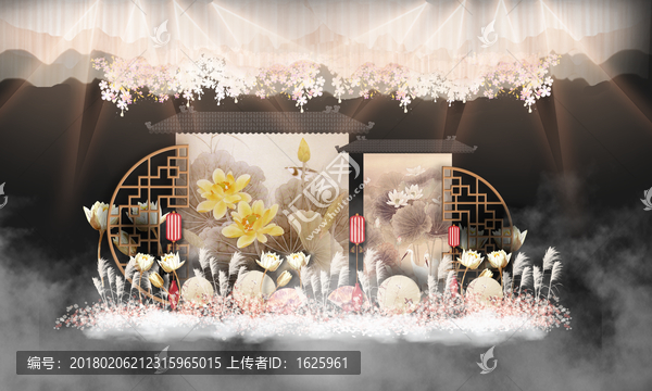 中式婚禮,中國風婚禮,荷花婚禮