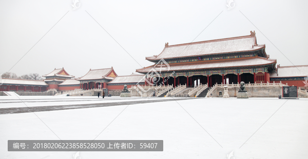 故宫雪景,冬季的北京