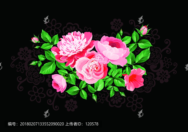 花型花朵手繪圖案