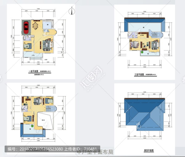 中户型平面图