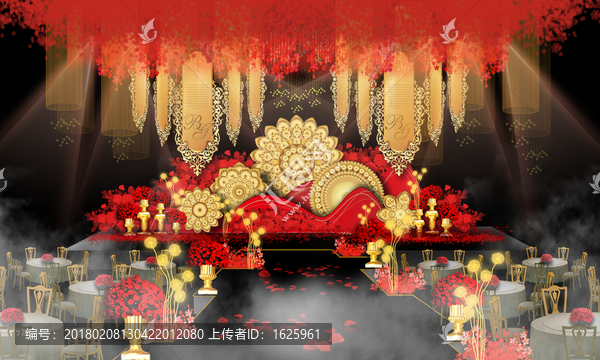 紅金色輕奢婚禮,歐式婚禮