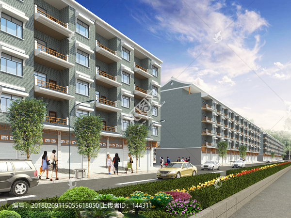 古建商住樓門面房仿古效果圖大圖
