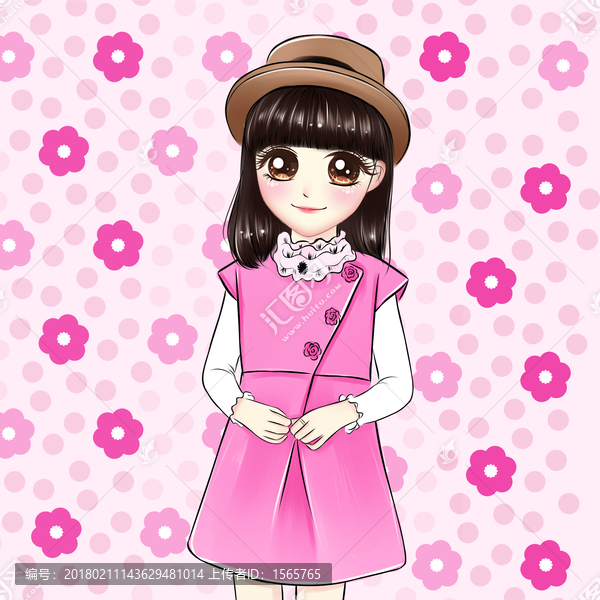 蘇小墨,Q版卡通唯美女孩插畫(huà)