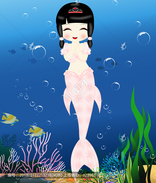 卡通美人魚