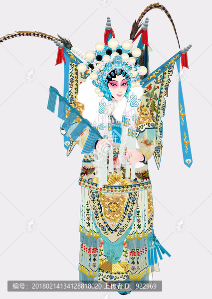 刀馬旦,武旦,矢量京劇人物