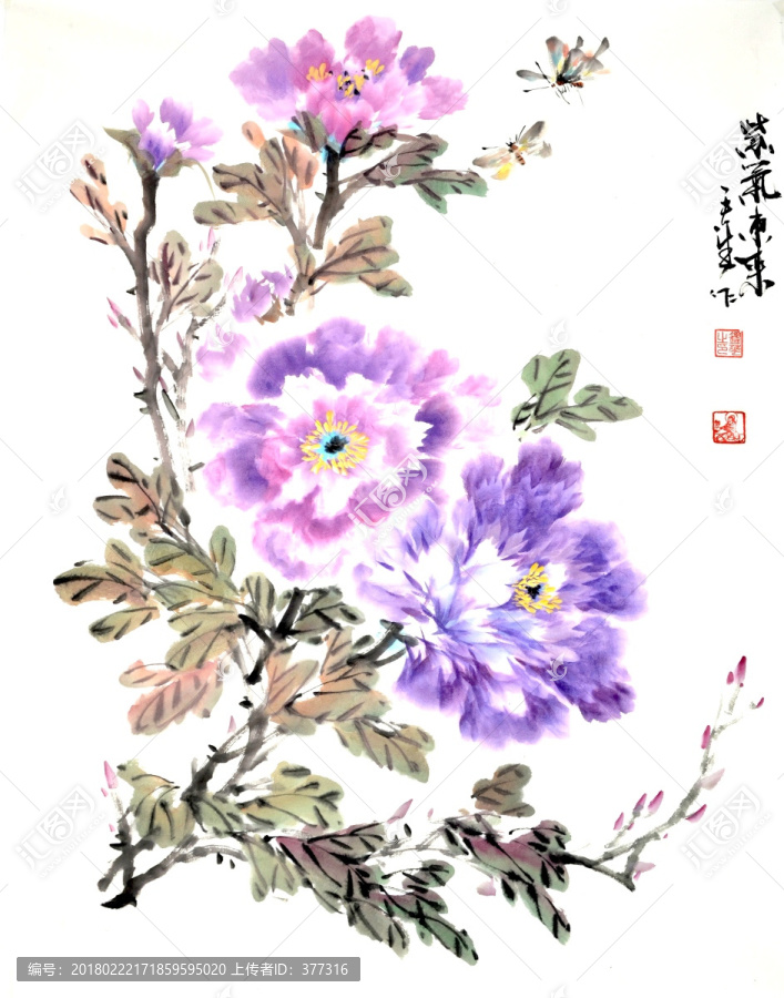 原創(chuàng)寫意牡丹花