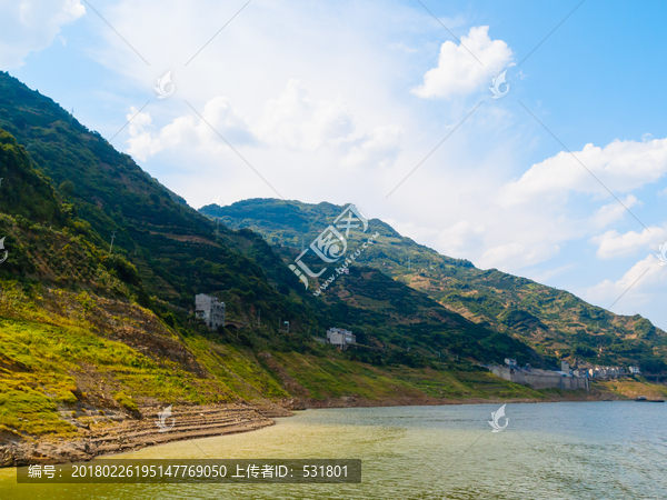 长江三峡,长江两岸