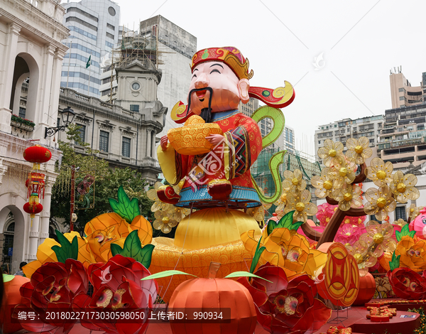 花灯,春节气氛,财神