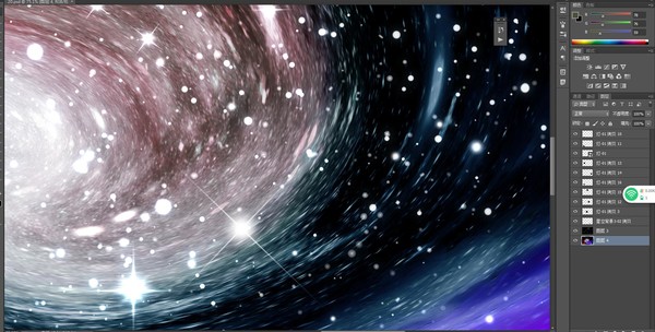 酷炫星空漩渦背景