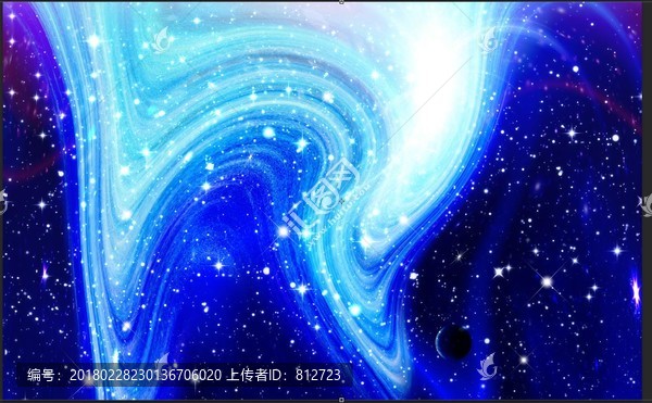 藍色星云軟膜背景