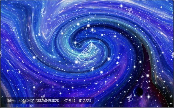 藍色漩渦星空軟膜天花