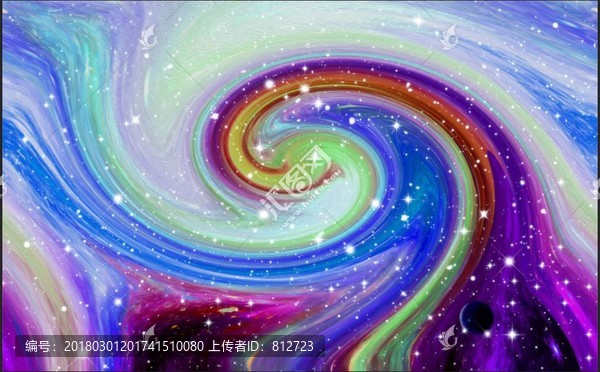 多彩漩渦星空壁紙