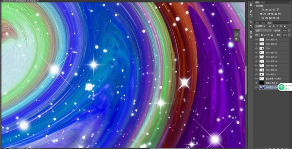 多彩漩渦星空壁紙