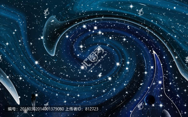 宇宙星空吊顶喷画图案