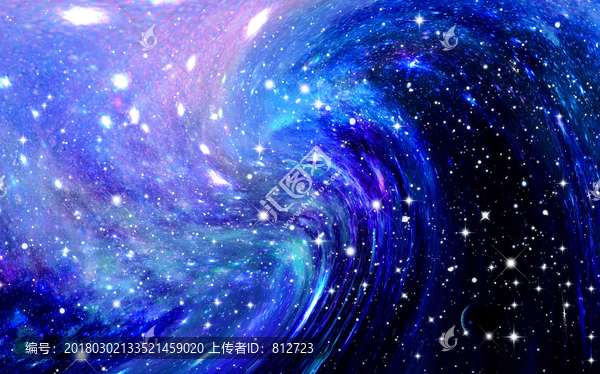 蓝色宇宙太空星空图