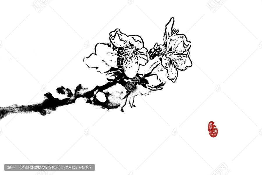 工筆挑花裝飾畫
