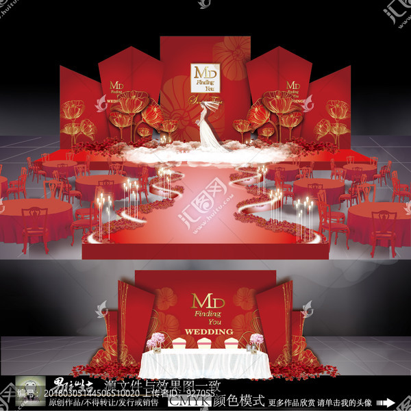 紅色主題婚禮,百合主題婚禮