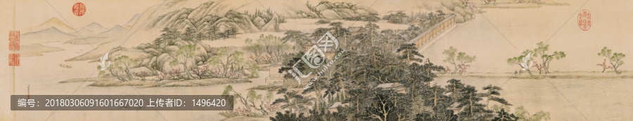 徐揚(yáng)玉帶橋詩(shī)意圖