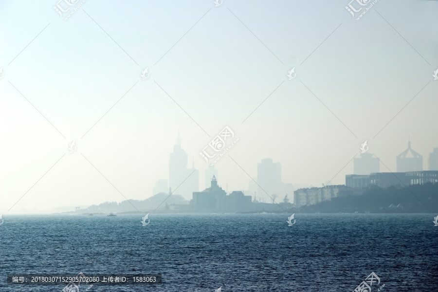 海雾,海滨城市