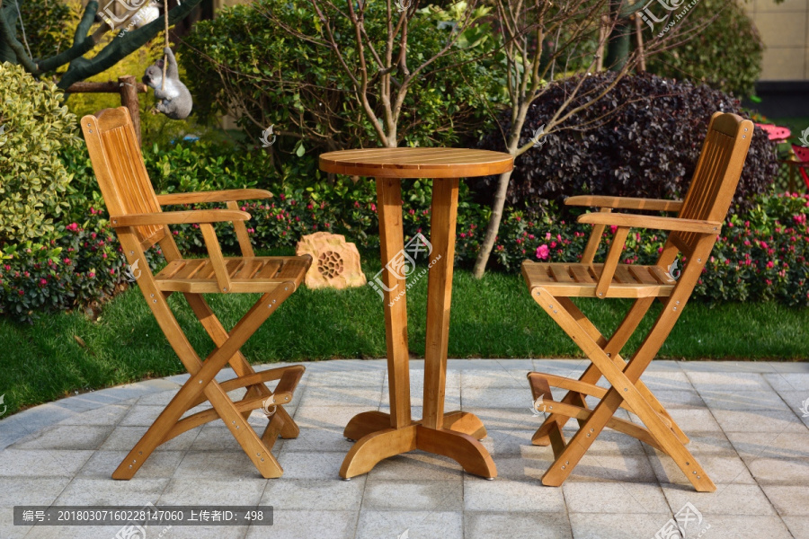 木质椅子,桌子,景观