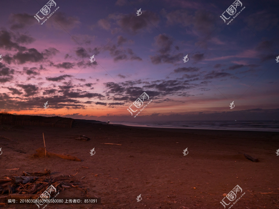 竹围渔港夕阳