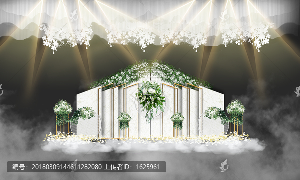 大理石婚禮,白綠色婚禮,婚禮