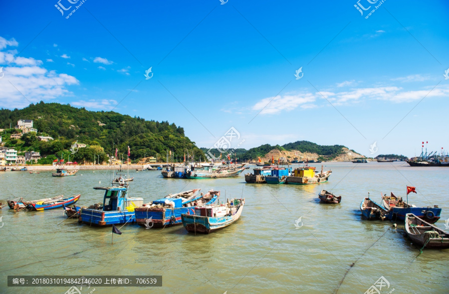 海边渔船,洞头风光