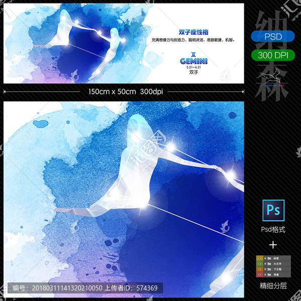 星座海報,雙子