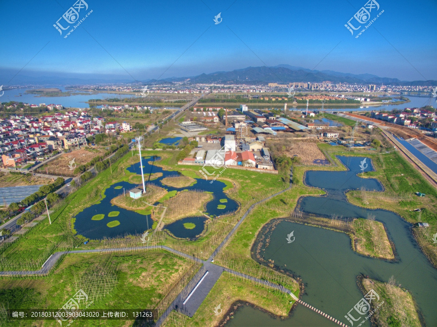 兰溪胡大山湿地公园航拍