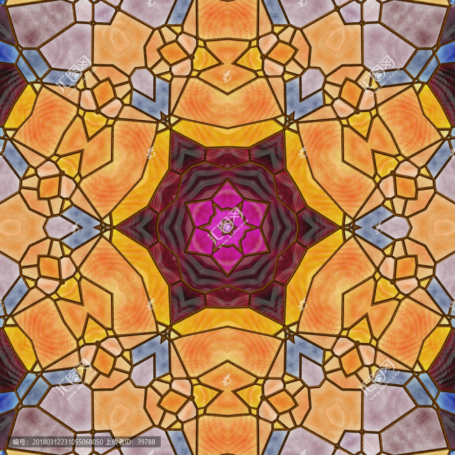 玻璃拼接花紋