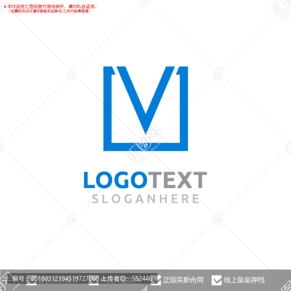 V字母原創(chuàng)標(biāo)志logo