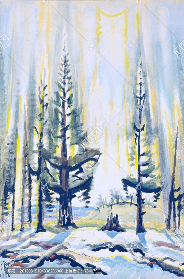 伯奇菲爾德,自然風(fēng)景水彩畫