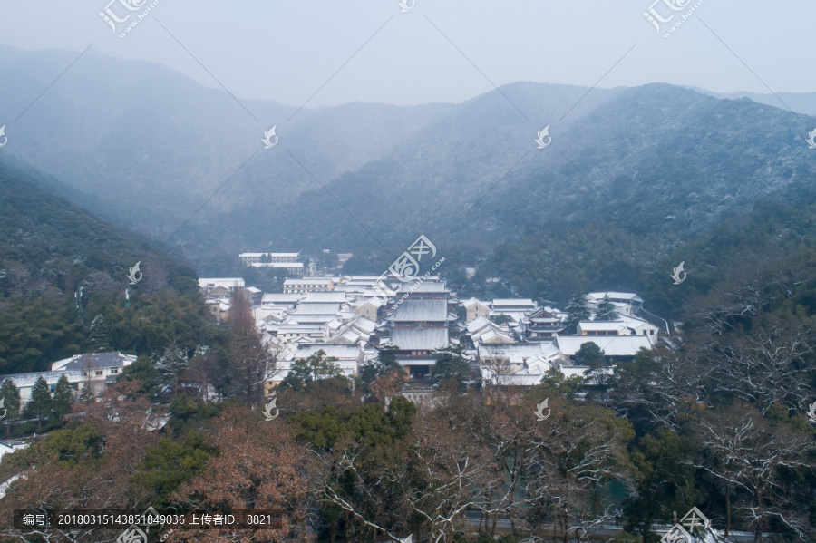 天童寺雪景