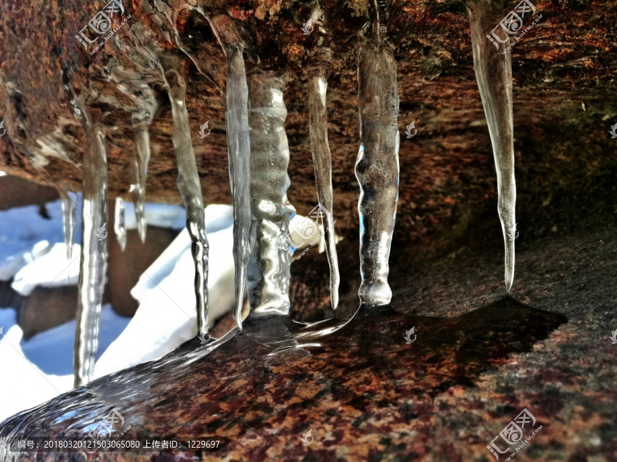 冰雪,春天,融化,晶莹剔透