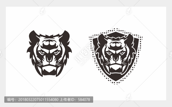 老虎logo老虎盾牌logo