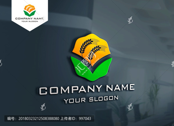 大米農(nóng)業(yè)健康LOGO設(shè)計