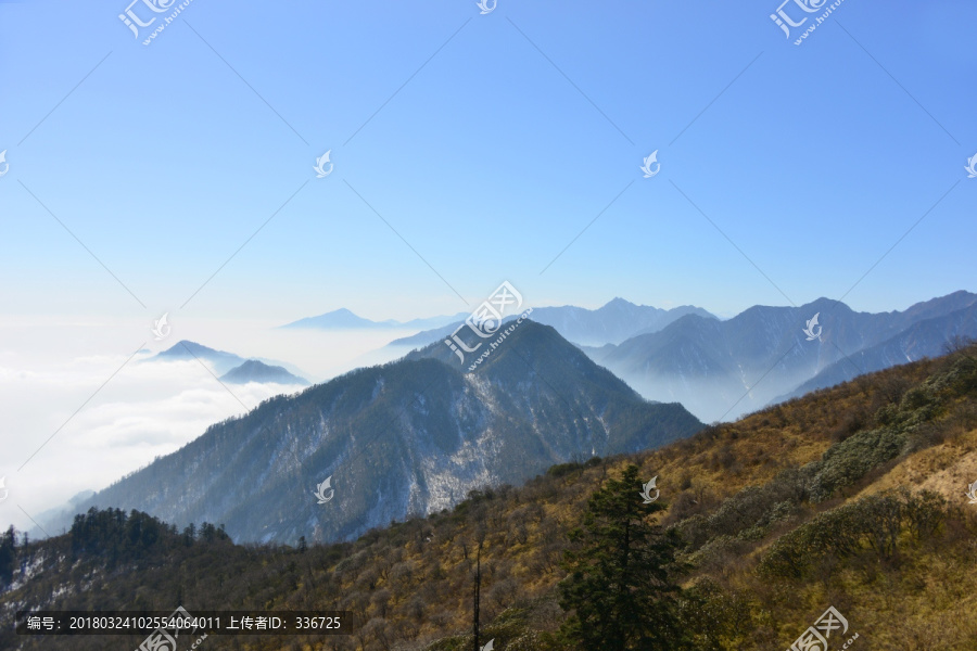 西岭雪山,日月坪云海