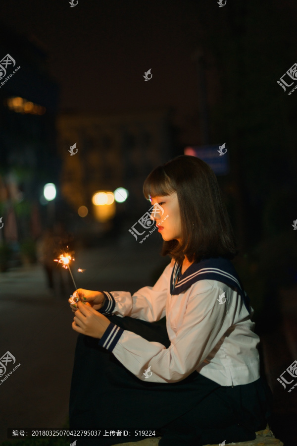 夜景人像