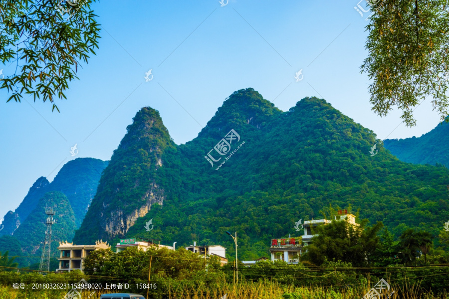 桂林阳朔兴坪山水风景