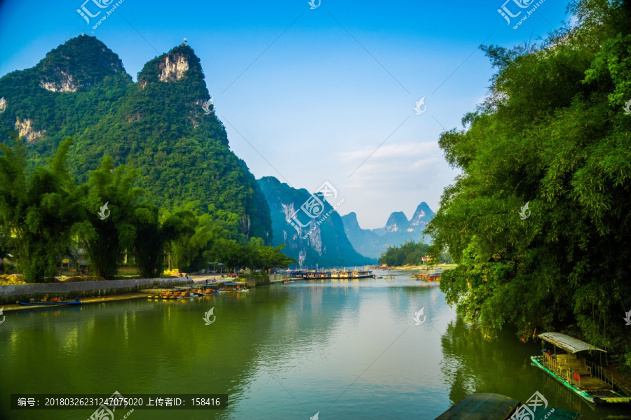 桂林阳朔兴坪山水风景