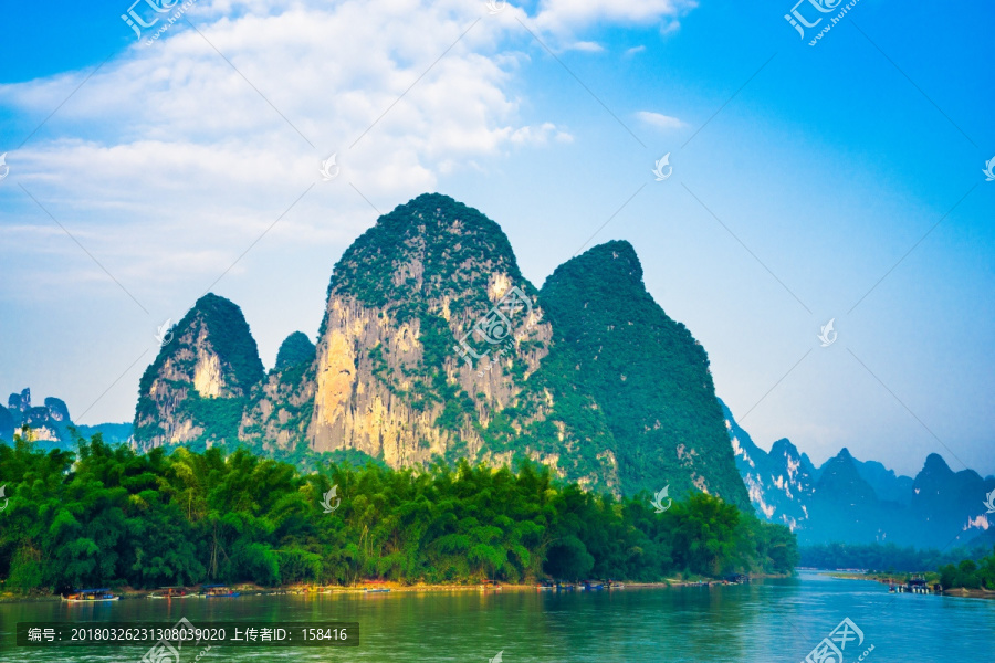 桂林阳朔兴坪山水风景