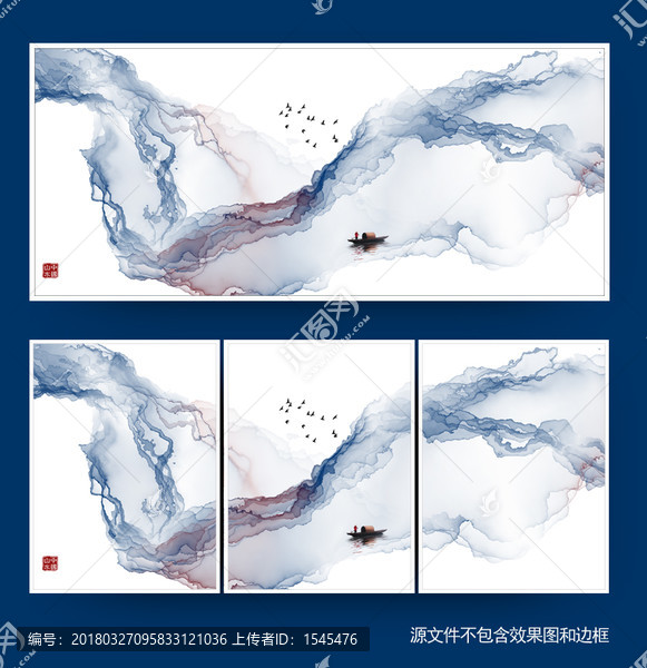 意境水墨畫(huà),新中式抽象裝飾畫(huà)