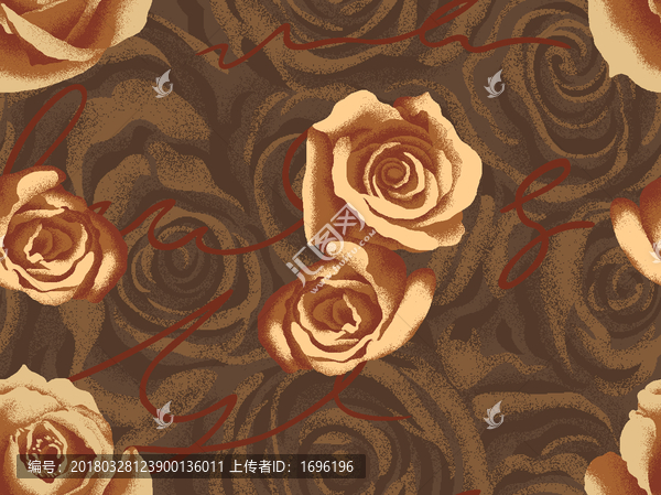 玫瑰,地毯