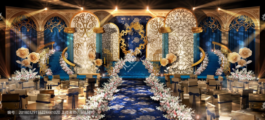 藍金婚禮舞臺