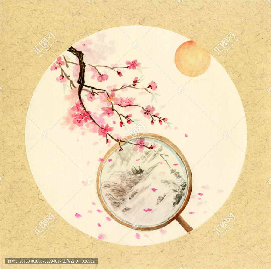 中國古風裝飾插畫