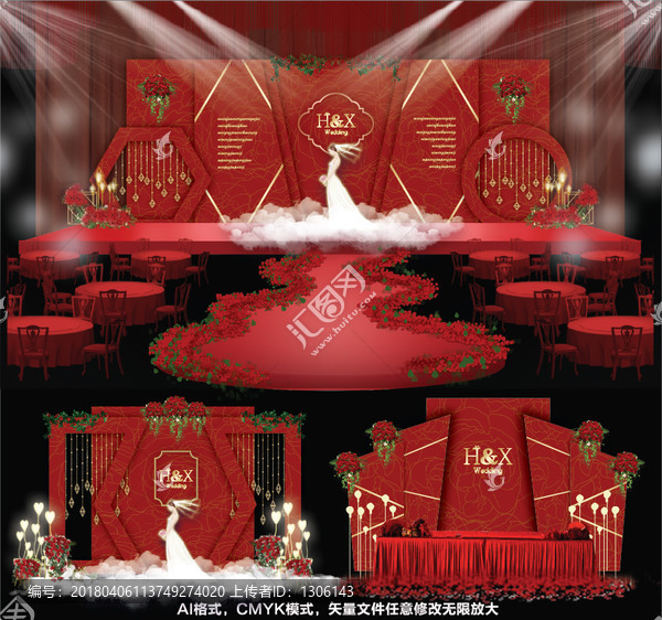 紅金婚禮,大理石婚禮,主題婚禮
